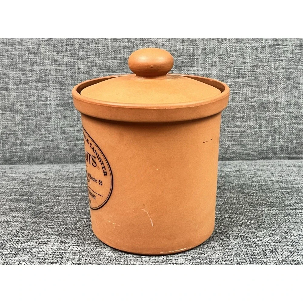 The Original Suffolk Canister BISCUITS Henry Watson Pottery Terracotta Kitchen